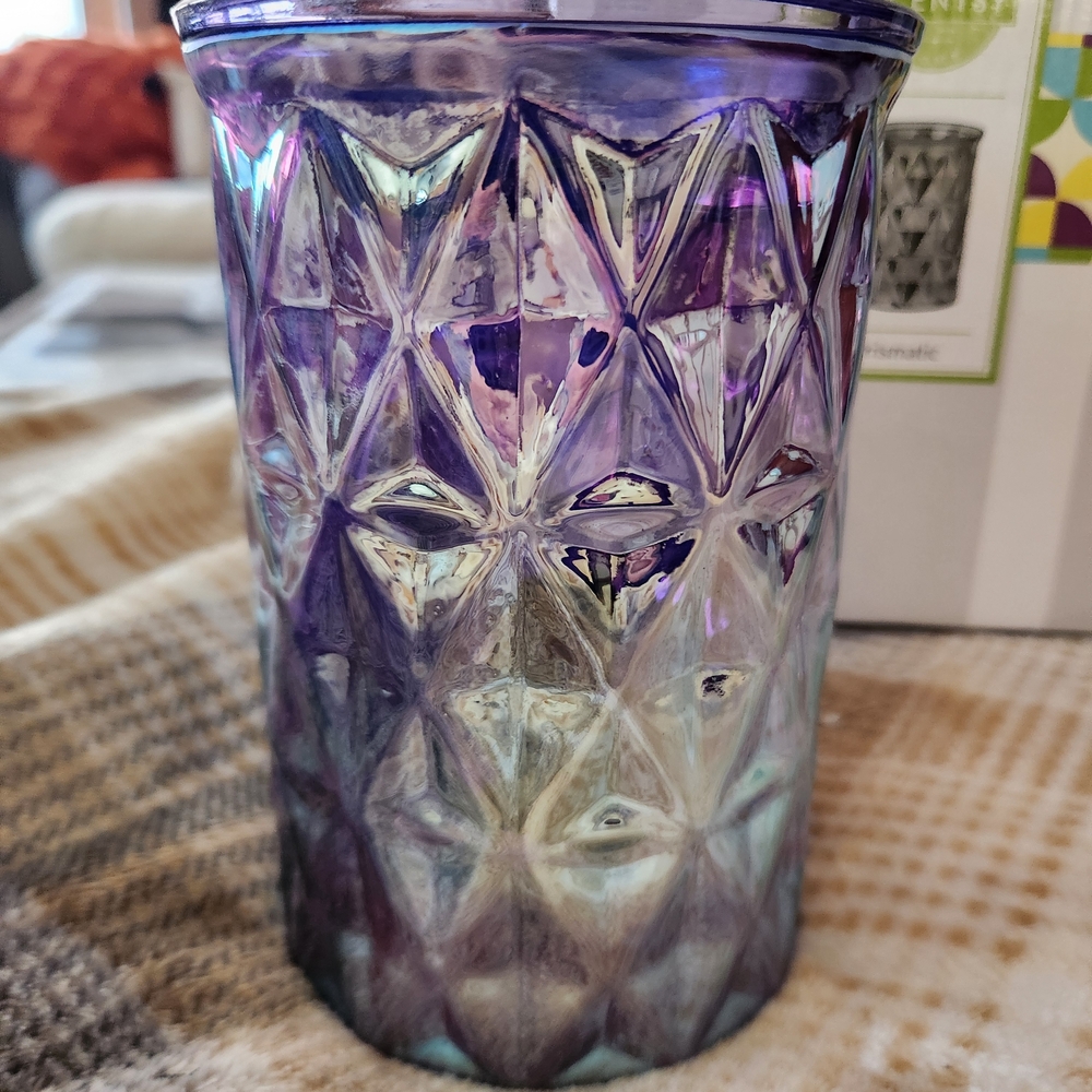 Scentsy Prismatic Purple Glass Warmer - Picture 2 of 4